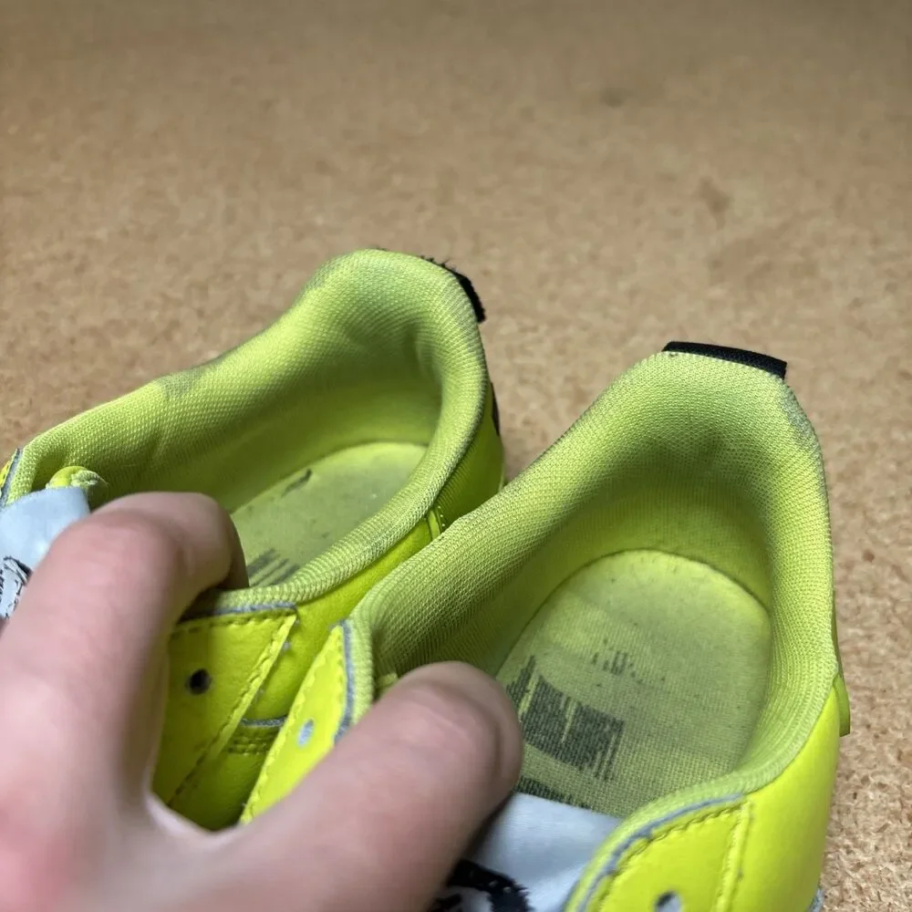 Diesel S-Clever Low Sneakers Men 10 US 43 EU Neon Yellow Belly Leather